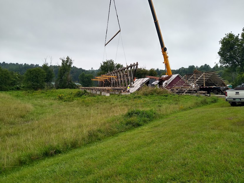 Sanborn Covered Bridge removal photo by Jeanne Beaudry